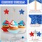 120 Pcs 4th of July Glitter Cupcake Toppers – Patriotic Star Independence Day Cake Picks Red Blue Silver for Memorial Day, Veterans Day & Party Decorations